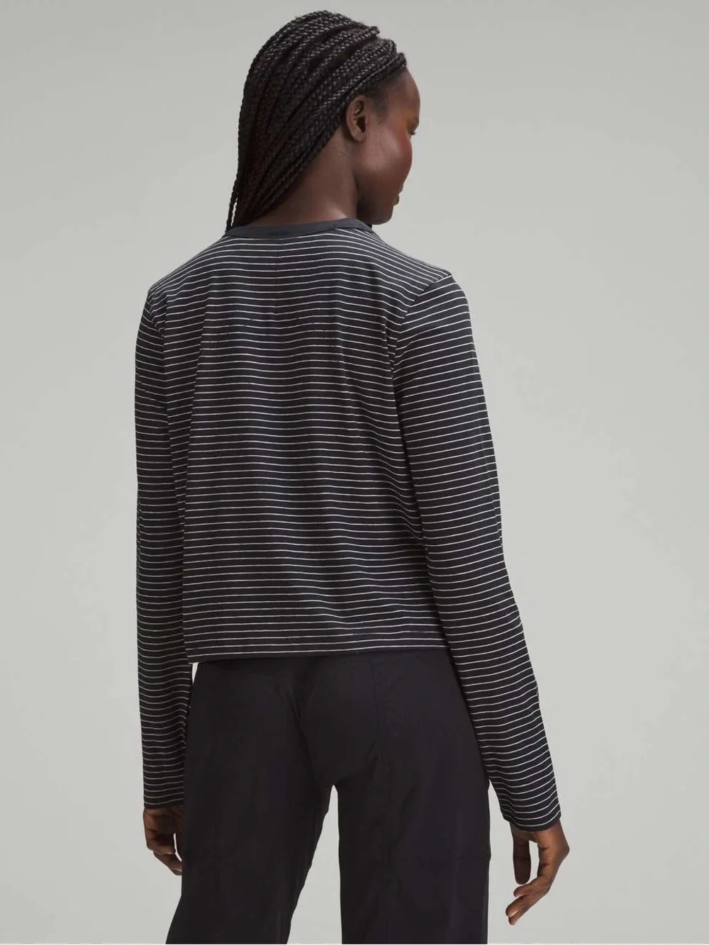 Lululemon Classic-Fit Cotton-Blend Long-Sleeve Striped Shirt Size Medium